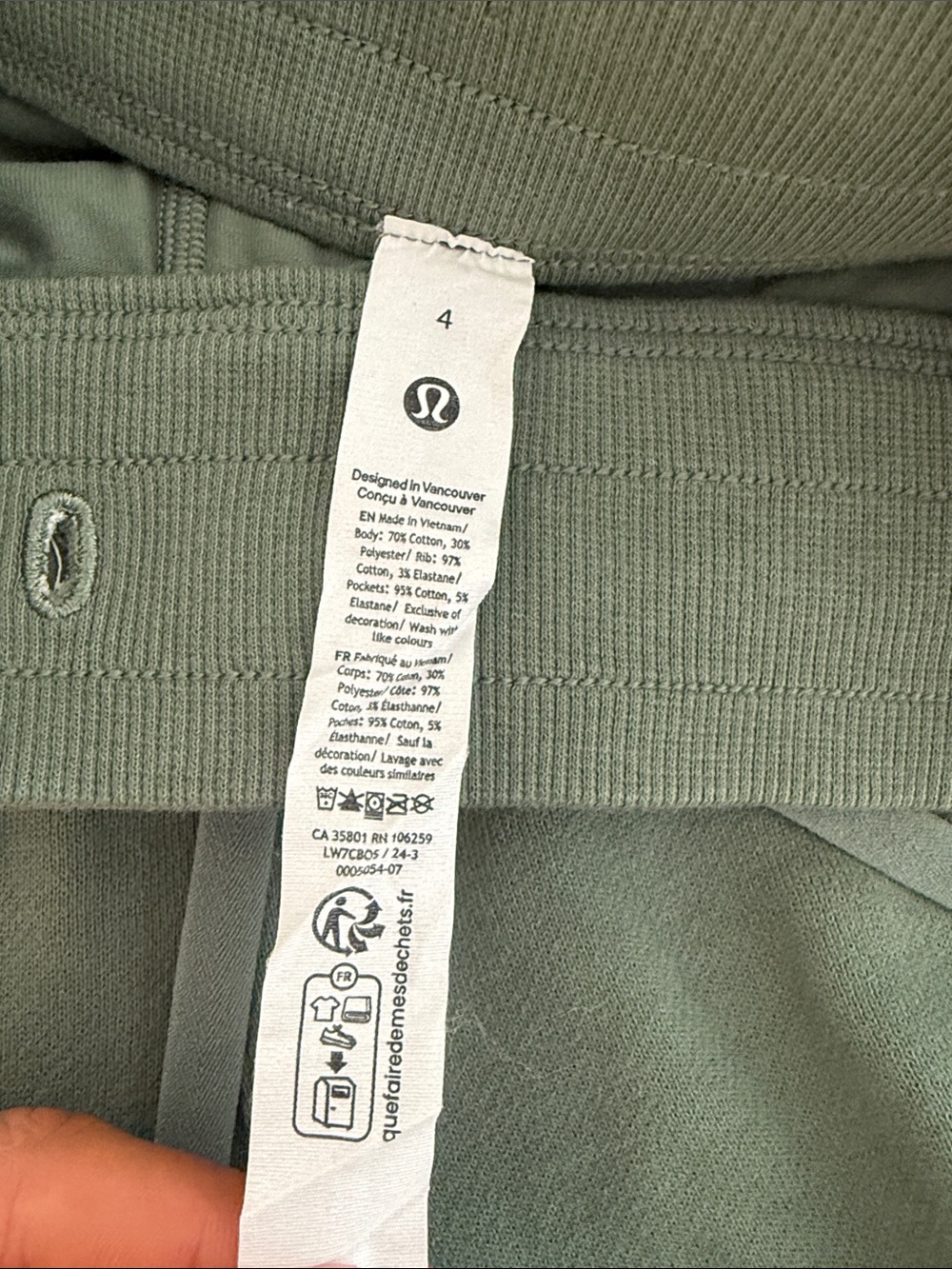 Lululemon Relaxed Olive Green Drawstring Athletic Sage Shorts - Picture 2 of 6
